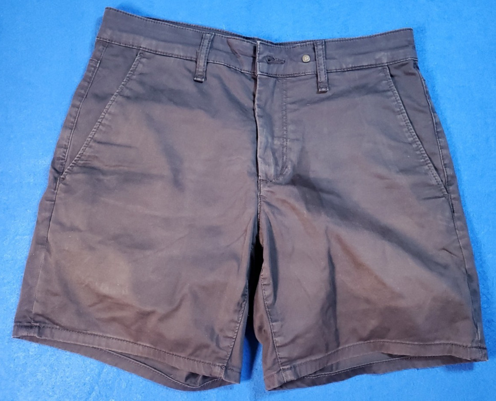 Rag Bone Shorts Men's Size 30 Black Linen Blend Flat Front Casual Chino